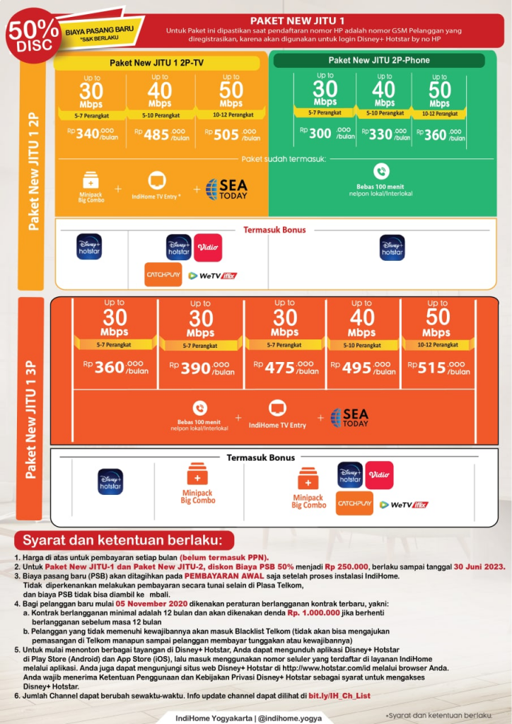 brosur paket indihome bantul 2023