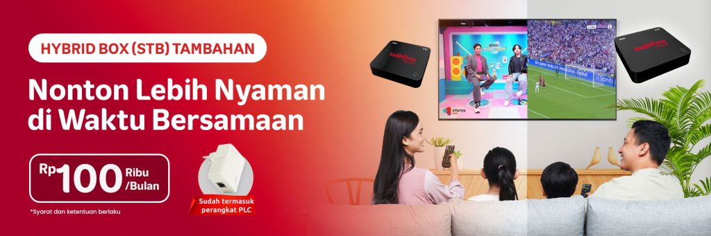 Hybrid Box (STB) Tambahan dan PLC di Add On TV